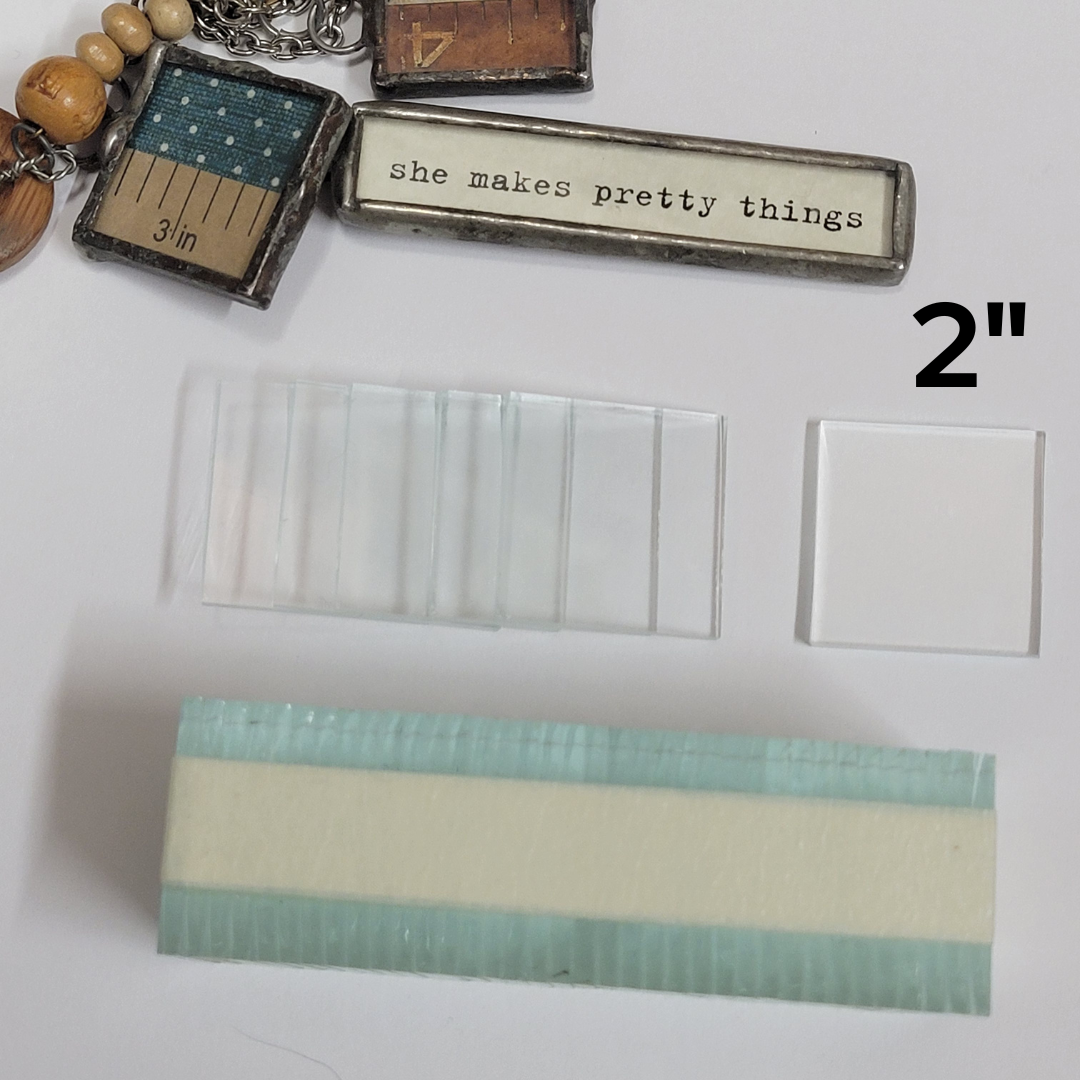 2" Square Clear Flat Glass (2 inch) | 10/30/100 Packs
